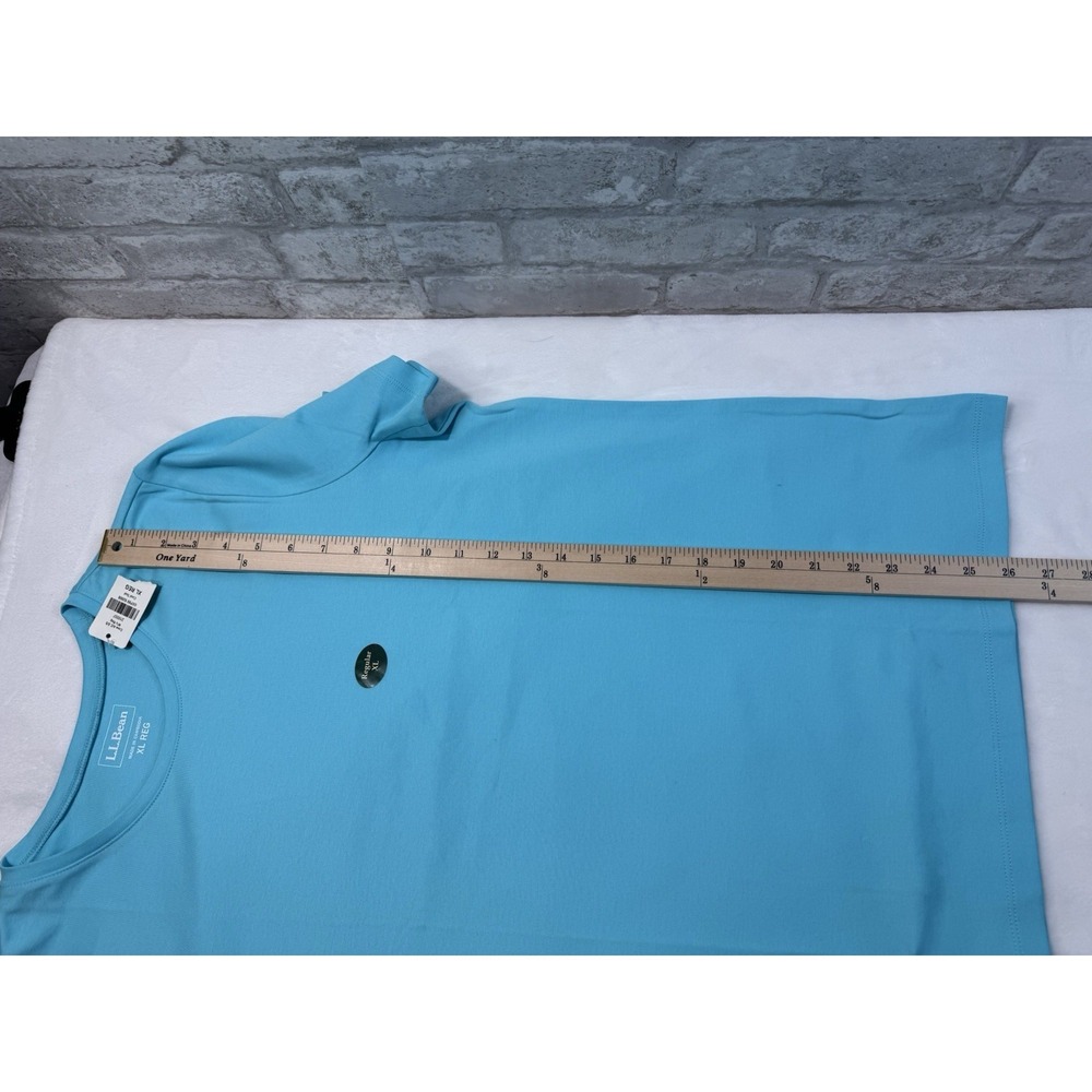 New LL BEAN Cool Teal 100% Cotton Short Sleeve T-Shirt Tee Crew Neck Women's XL - Picture 9 of 12